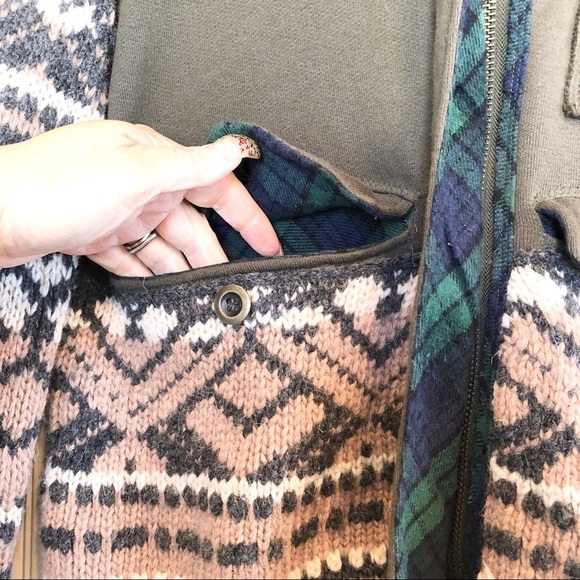 Free People Jacket, Mauvy Pink/Olive, Faux Shearling, XS - Picture 3 of 9